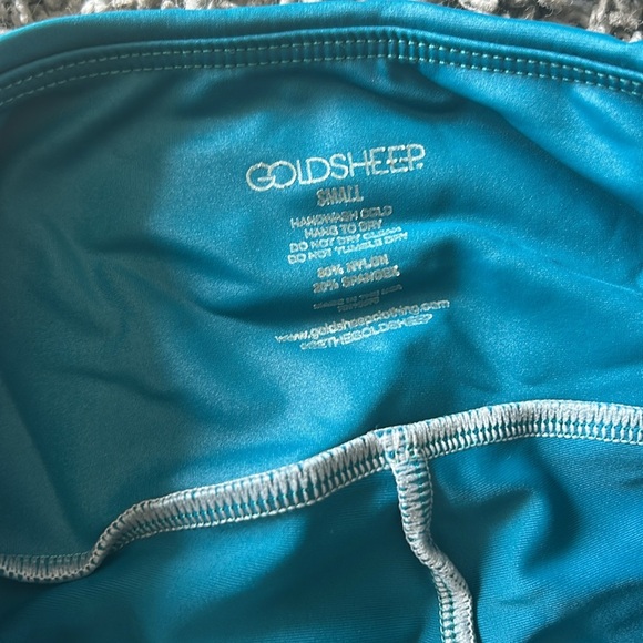 Goldsheep Turquoise Blue Leggings Size Small - Picture 3 of 6